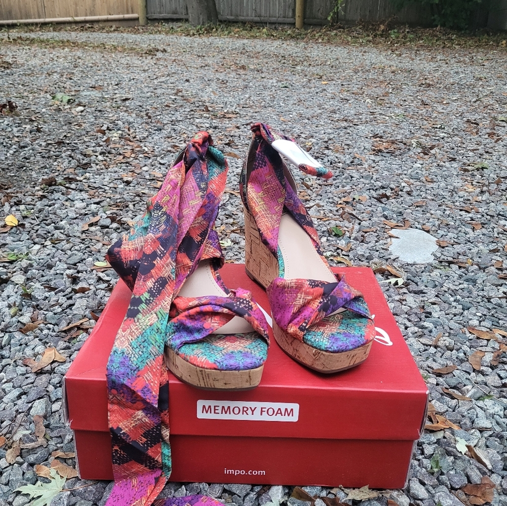 Impro Brand Vibrant Wedge Sandals with Memory Foam - Picture 2 of 5